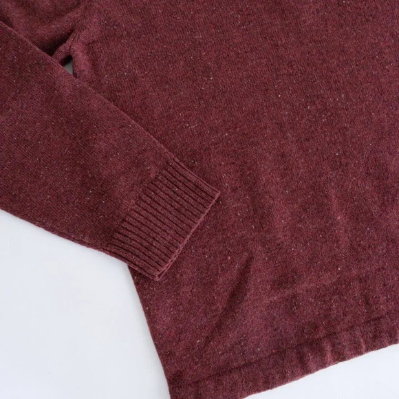 Woolrich Vintage 70% Wool Maroon Half Zip Pullover Sweater Medium - Picture 6 of 10